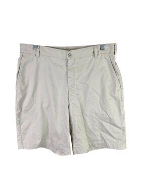 Mens Nike Golf Beige Khaki Flat Front Shorts 10" Inseam Cotton Blend Stretch 34